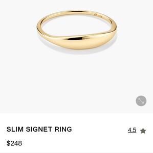Mejuri slim signet ring, size 9